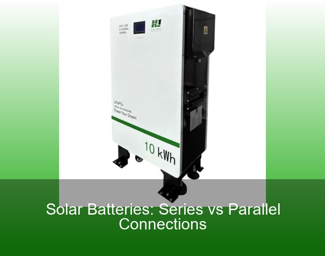Solar Batteries: Series vs Parallel Connections